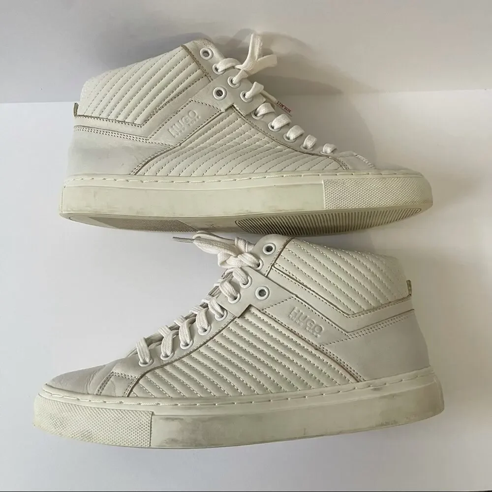 Hugo Boss White High Top Sneakers